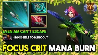 INSANE FOCUS CRIT MANA BURN FIRE MID Windranger Disperser + Bloodthorn Even Anti Mage Cant Escape