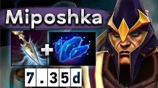 Мипошка на Сайленсере в соло убивает тройку! - Miposhka Silencer 7.35 DOTA 2