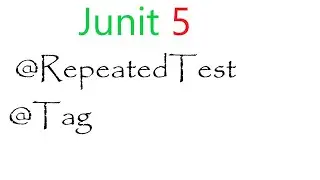 Junit5 | covered annotations  @RepeatedTest  @Tag | java real time tools | by ponnam jay | JUNIT |