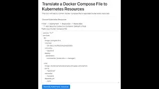 convert docker compose to kubernetes resource