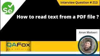 How to read text from a PDF file (Selenium Interview Question #213)