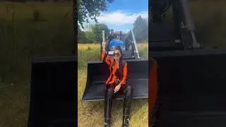 Enisa on a tractor 😂🚜