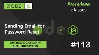 #113 Sending Email for Password Reset | Authentication & Authorization | A Complete NODE JS Course