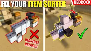 1.21 FIX Your ITEM SORTER Keeps Breaking! (OVERFLOW PROTECTION) - Minecraft Bedrock