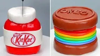 🍰Most Satisfying Happy Birthday Cake Decorating😍Amazing Oreo & Kitkat Mixed Cake Decorating Ideas