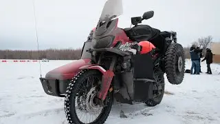 Зимнее мотопутешествие в Сибирь. Africa Twin sidecar. С Белочкой до Тобольска! Snowdogs 2023.