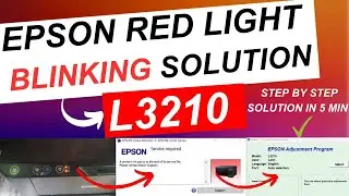 epson l3110 red light blinking solution | epson l3110 how to fix red light blinking solution