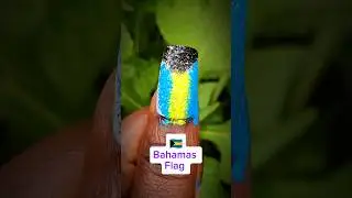 Decora tus Uñas con los Colores de la Bandera de Bahamas 🇧🇸 | ¡Fácil y Rápido #youtubechamps