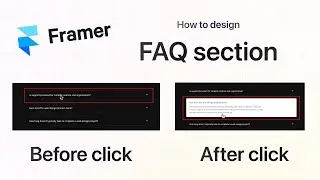 How to design FAQ section in framer | Faq section framer | Accordion framer | Expert Azi