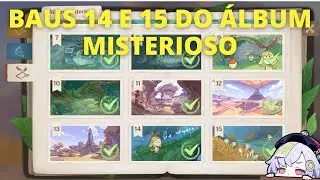LIBERANDO OS BAUS 14 E 15 DO ÁLBUM MISTERIOSO GENSHIN IMPACT