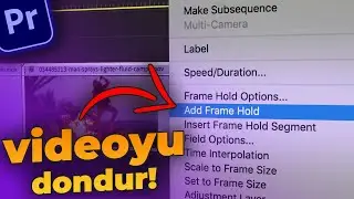 Video Nasıl Dondurulur? Bir yeri fotoğraflamak için Add Frame Hold Tuşu | Temel Premiere Pro Eğitimi