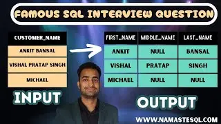 Famous SQL Interview Question | First Name , Middle Name and Last Name of a Customer