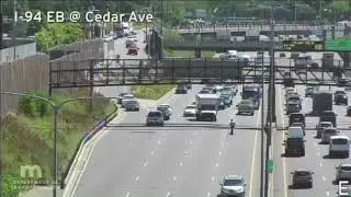 Spike strips deployed in police chase of serial robbery suspect, June 16, 2021 in St. Paul, MN