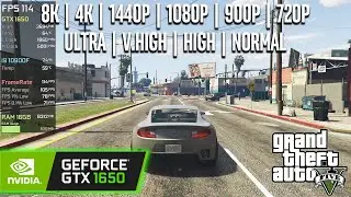 GTX 1650 | GTA V - 8K, 4K, 1440p, 1080p, 900p, 720p - Ultra, Very High, High, Normal