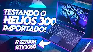 Testando o NOVO HELIOS 300 ao vivo! i7 12700H + RTX 3060 (IMPORTADO) 