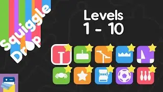 Squiggle Drop: Levels 1 - 10 Walkthrough & iOS Apple Arcade Gameplay (by Noodlecake)