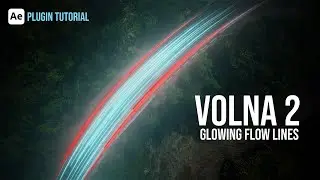 Glowing Flow Lines Animation After Effect | Volna After Effect Plugin | AE Tutorial