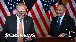 Chuck Schumer, Hakeem Jeffries endorse Kamala Harris for president | full video