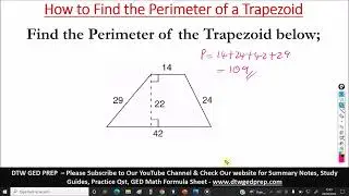 How to find the Perimeter of a Trapezoid