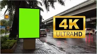 3 Time Lapse with Billboard Advertisements Billboard Green Screen 4k 2023 #6