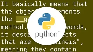 What does it mean if a Python object is 