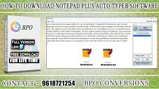 How to Download Notepad plus Auto Typer Software