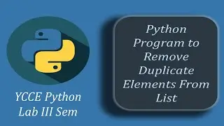 Python Program to Remove Duplicated Elements from List