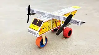 How to Make Matchbox Airplane with Drone Motors and Propeller | DIY Plane Model