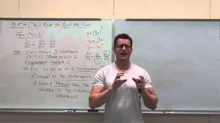 Calculus 3 Lecture 13.5:  The Chain Rule for Multivariable Functions