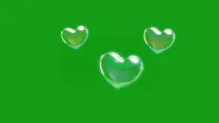 Heart shaped transparent balloons | Green Screen Library