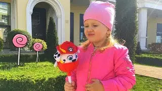 🍭 Funny Baby and Paw Patrol Giant Candy Johny Johny Yes Papa Nursery Rhyme Song For Kids وجوني جوني