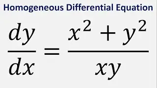 Homogeneous Differential Equation: dy/dx = (x^2 + y^2)/xy