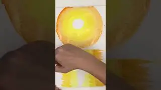 Drawing tutorial. Painting watercolor sunset easy. 🌴Ideas for drawing.