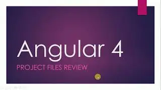 Angular 4 - Project Files Review