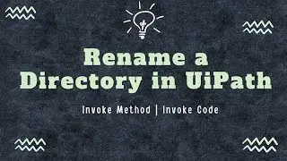 Rename Directory (folder) in UiPath