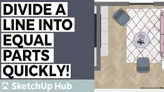 Dividing a Line into Equal Segments in SketchUp Without Using the Tape Measure or a Calculator!