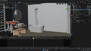 Fluid Shower Simulation In Blender