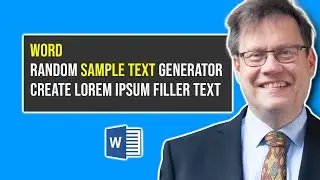 Random sample text generator lorem ipsum in Word