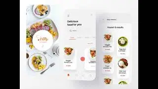 Food app UI animation