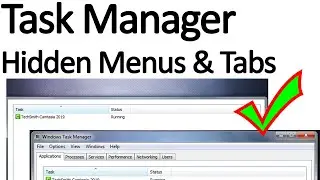 How to Unhide Task Manager Menu and Tabs? || Tech Book