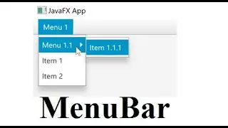 JavaFX Tutorial 22 - MenuBar JavaFX