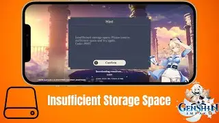 Insufficient Storage Space Error in Genshin Impact on iPhone | Storage Error Code-9907
