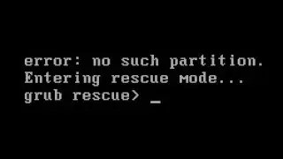 How to fix error: no such partition - grub rescue after deleting Linux partition