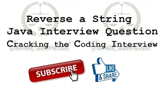 Reverse a String in java Java Interview Question [ Cracking the coding interview ]