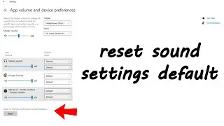 How to reset sound settings windows 10 | Restore audio settings windows 10