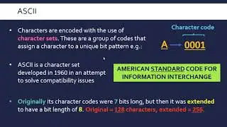 Representing Text in Binary (ASCII & Unicode)