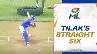 Tilaks straight hit for six | Mumbai Indians