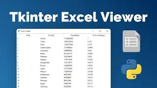 Python Tkinter Load Excel Data tutorial [openpyxl, tkinter]