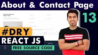 Complete About & Contact Us Page in Just 30Sec 🔥 React Firebase JS Website Tutorial In Hindi #13