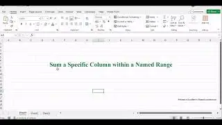 How to Sum Specific Row or Column in Named Range in Excel